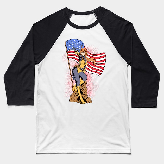 Real American Heroes Baseball T-Shirt by asterami